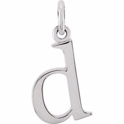 85780:1021:P 14kt White "d" Lowercase Initial Pendant