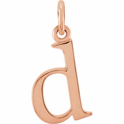 85780:1022:P 14kt Rose "d" Lowercase Initial Pendant