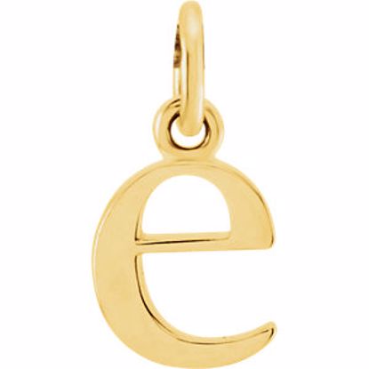 85780:1024:P 14kt Yellow "e" Lowercase Initial Pendant