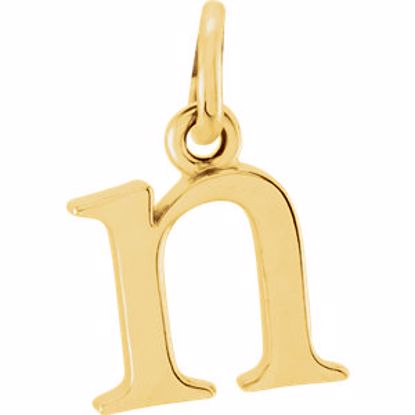 85780:1052:P 14kt Yellow "n" Lowercase Initial Pendant