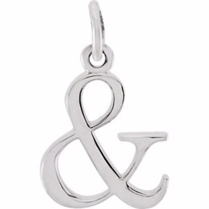 85780:1105:P 14kt White "&" Lowercase Initial Pendant