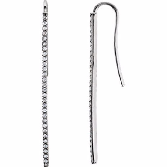 651083:600001:P 14kt White 1/4 CTW Diamond Vertical Bar Earrings