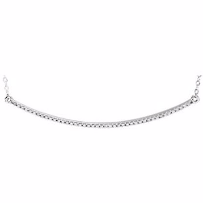 651085:60001:P 14kt White 1/6 CTW Diamond Bar 16-18" Necklace