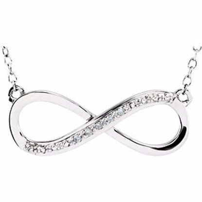 651091:60001:P 14kt White .025 CTW Diamond 16-18" Necklace