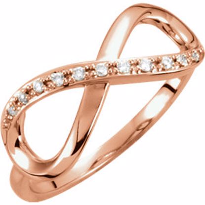 651086:60002:P 14kt Rose .05 CTW Diamond Infinity Ring