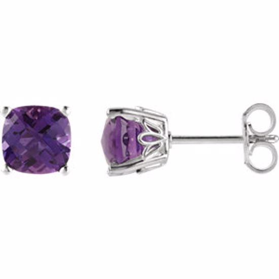 28190:70012:P Sterling Silver Amethyst Earrings