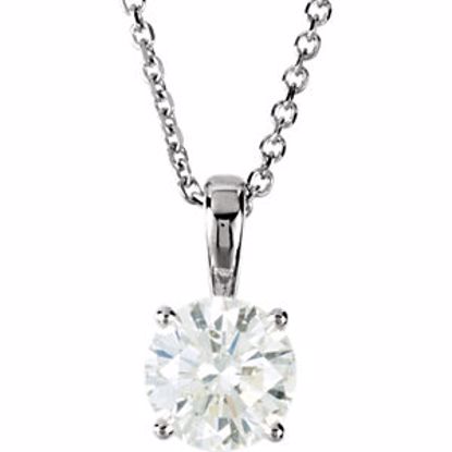 28392:60000:P 14kt White 1 CTW Diamond 18" Necklace