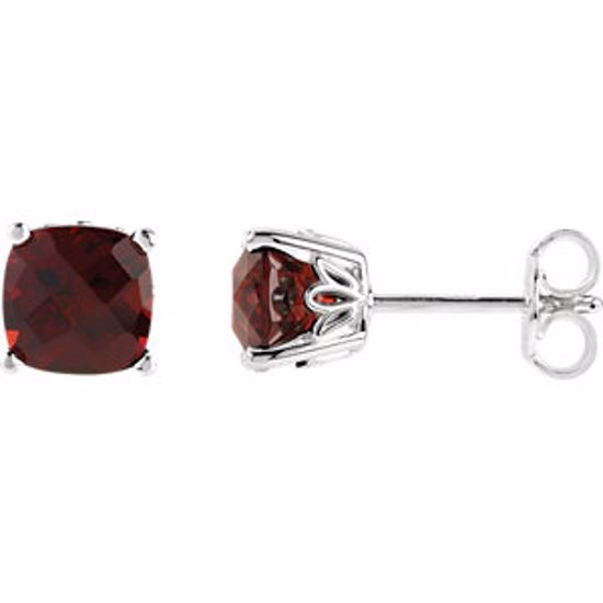 28190:70018:P Sterling Silver Mozambique Garnet Earrings