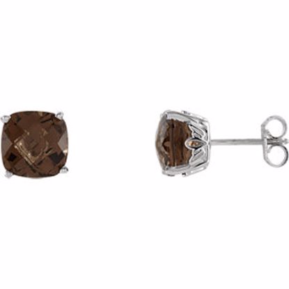 28190:70026:P Sterling Silver Smoky Quartz Earrings