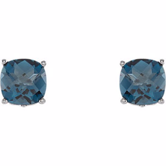 28190:70033:P Sterling Silver London Blue Topaz Earrings