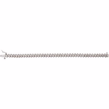 61718:60000:P 14kt White 3 1/3 CTW Diamond Line Bracelet