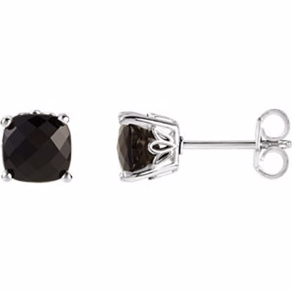 28190:70042:P Sterling Silver Onyx Earrings