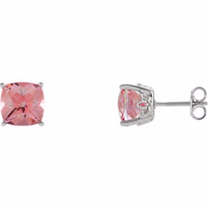 28190:70035:P Sterling Silver Pink Passion Topaz Earrings