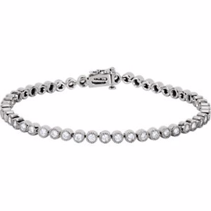 651260:60001:P 14kt White 2 CTW Diamond Line 7.25" Bracelet