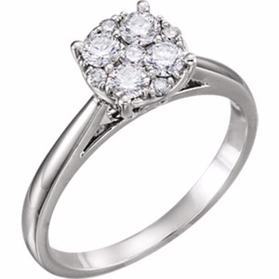 651293:102:P 14kt White 1/2 CTW Diamond Engagement Ring