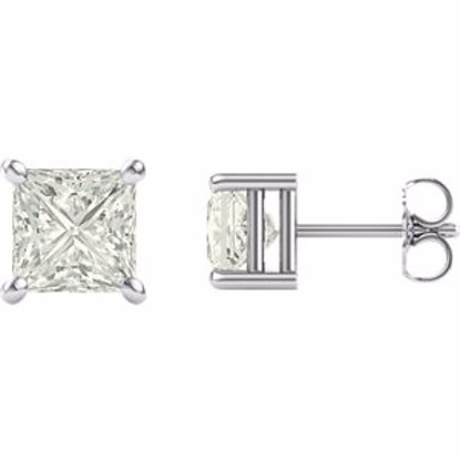 65785:60021:P Charles & Colvard Moissanite® Friction Back Stud Earrings