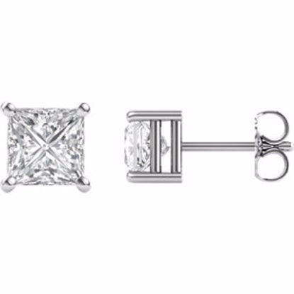 65785:60024:P Charles & Colvard Moissanite® Friction Back Stud Earrings