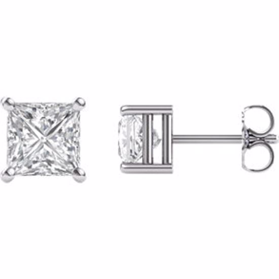 65785:60024:P Charles & Colvard Moissanite® Friction Back Stud Earrings