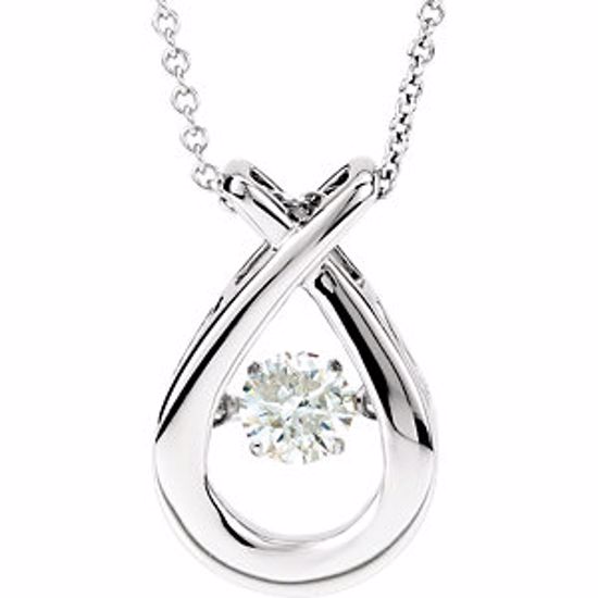 651288:60000:P 14kt White 3/8 CT Diamond 18" Mystara® Necklace