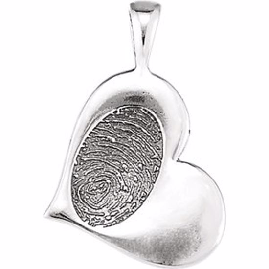 85831:103:P Sterling Silver Heartprint Happy Mothers Day Pendant 