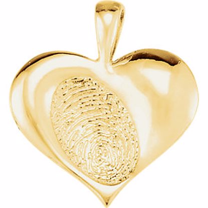 85835:105:P 14kt Yellow 18.2x17.3mm Medium Heartprint Pendant