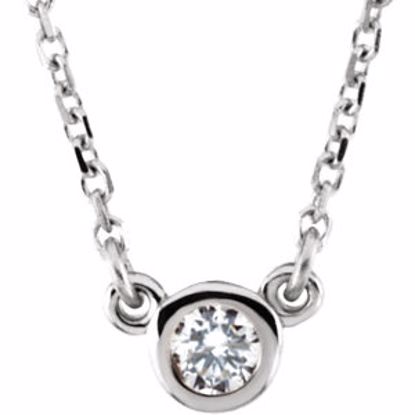 61134:60002:P 14kt White 1/6 CTW Diamond 18" Necklace