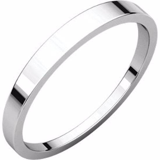 FT14:1669190:P 10kt White 2.5mm Flat Tapered Band