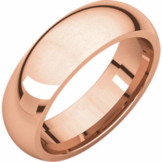 IR10:273850:P 10kt Rose 6mm Comfort Fit Band