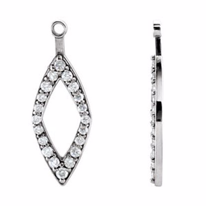 85764:60000:P 14kt White 1/4 CTW Diamond Earring Jackets