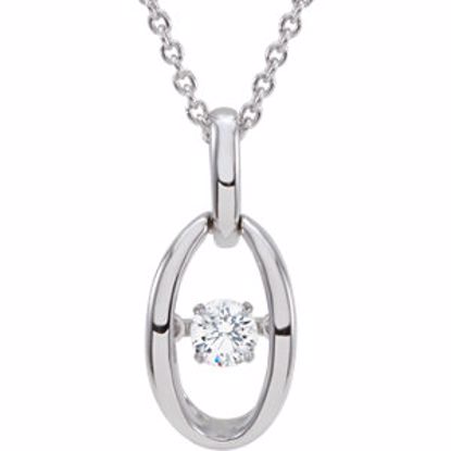 651340:60000:P 14kt White 1/6 CT Diamond 18" Mystara® Necklace