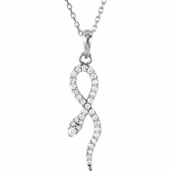 85845:60000:P 14kt White 1/6 CTW Diamond 16" Necklace