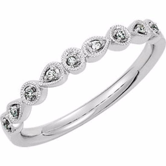 68969:104:P 14kt White .04 CTW Diamond Ring Size 9.5