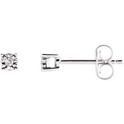 651361:60000:P 14kt White .03 CTW Diamond Illusion Stud Earrings