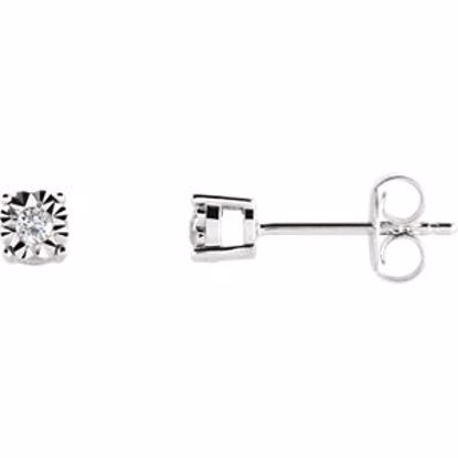 651361:60002:P 14kt White .06 CTW Diamond Illusion Stud Earrings