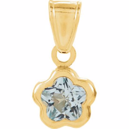 651368:102:P 14kt Yellow March CZ Birthstone Pendant