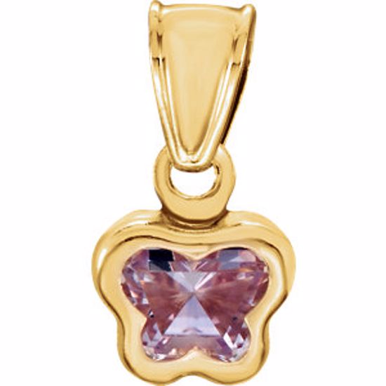 651370:105:P 14kt Yellow June CZ Birthstone Pendant