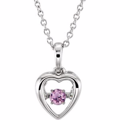 651376:70001:P 14kt White Pink Sapphire 18" Mystara® Necklace