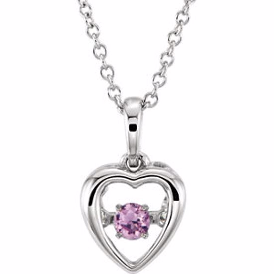 651376:70001:P 14kt White Pink Sapphire 18" Mystara® Necklace