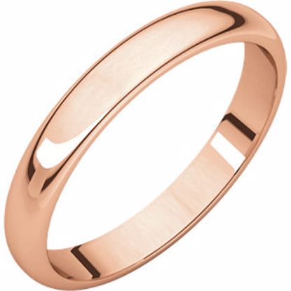 HR6:11838:P 10kt Rose 3mm Half Round Band