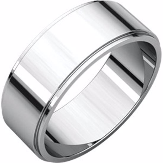 FE9.5:104:P Sterling Silver 7mm Flat Edge Band