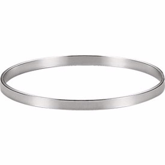 BRC373:60004:P Sterling Silver 4.75mm Bangle Bracelet