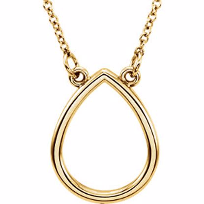 85868:100:P 14kt Yellow Teardrop 16" Necklace