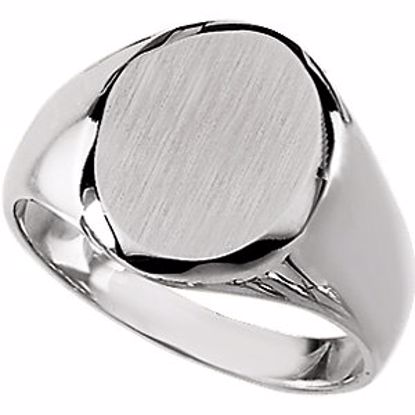 9463:37887:P Sterling Silver Men's Signet Ring