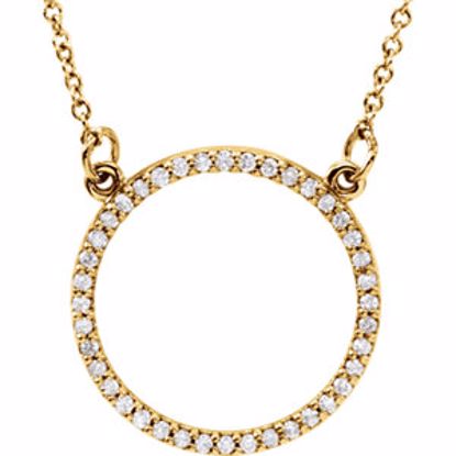 84155:100:P 14kt Yellow 1/6 CTW Diamond 16" Necklace