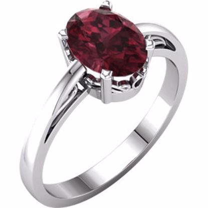 70531:100:P 14kt White Mozambique Garnet Ring