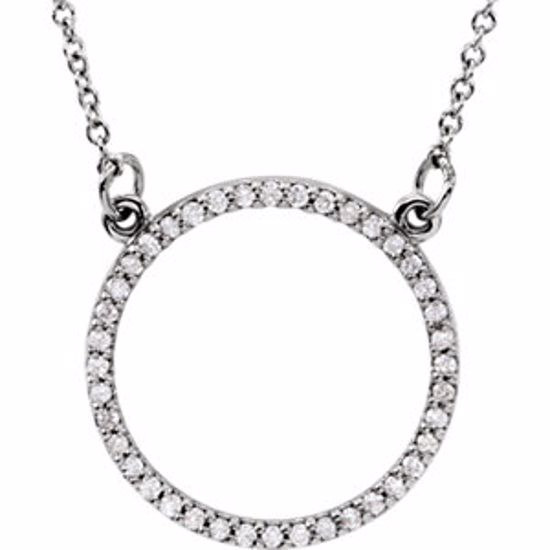 84155:104:P 14kt White 1/5 CTW Diamond 16" Necklace