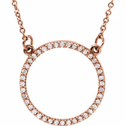 84155:105:P 14kt Rose 1/5 CTW Diamond 16" Necklace