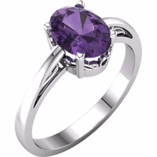 70531:102:P 14kt White Amethyst Ring