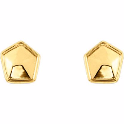 85886:103:P 14kt Rose Geometric Earrings