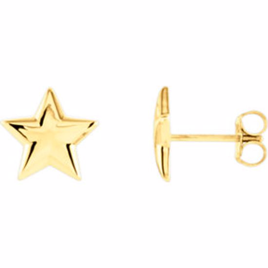 85884:101:P 14kt White Star Earrings